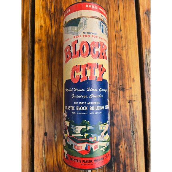 Tri-State Plastic Molding Co. Other - Vintage Block City No. B 300 Plastic Building Set Tri-State Molding Co 1950s